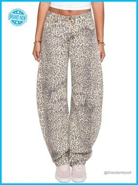 Low Rise Wide Leg Baggy Jeans Barrel Silhouette